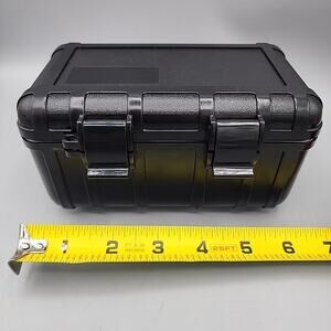 Stash Box 6.5" x 4" Magnetic Bottom Airtight 2 Clamps Black